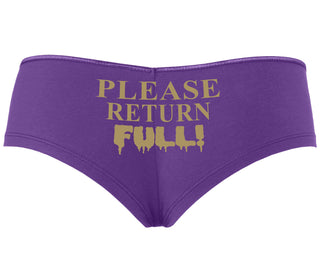 Please Return Full - Purple Boyshort