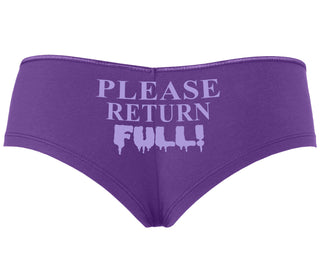 Please Return Full - Purple Boyshort