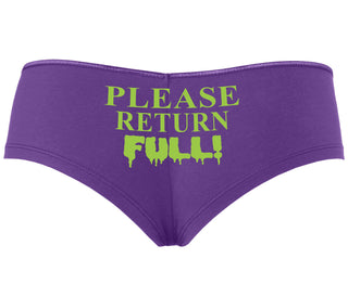 Please Return Full - Purple Boyshort