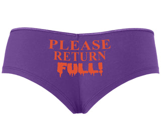 Please Return Full - Purple Boyshort