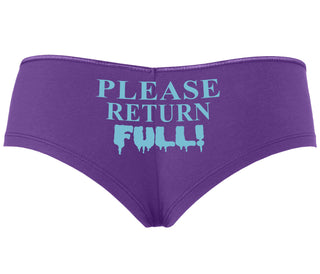 Please Return Full - Purple Boyshort