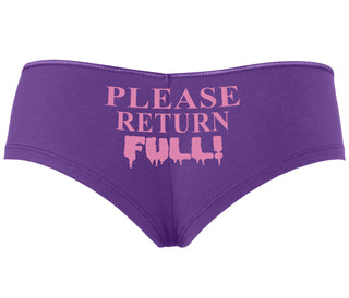 Please Return Full - Purple Boyshort