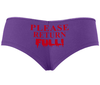 Please Return Full - Purple Boyshort