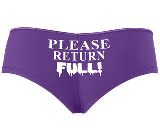 Please Return Full - Purple Boyshort