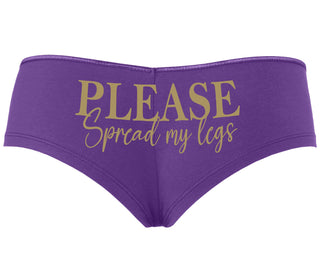 Please Spread My Legs - Purple Boyshort
