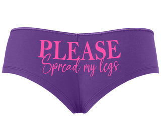 Please Spread My Legs - Purple Boyshort