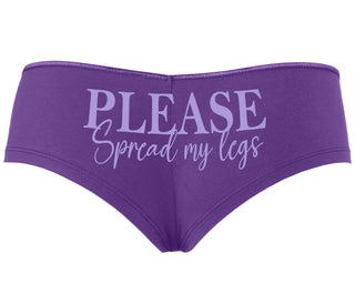 Please Spread My Legs - Purple Boyshort