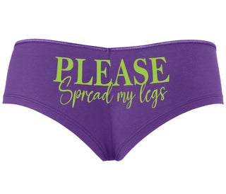 Please Spread My Legs - Purple Boyshort