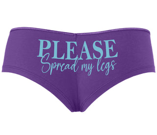 Please Spread My Legs - Purple Boyshort