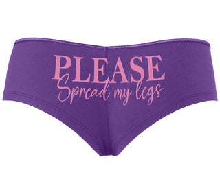Please Spread My Legs - Purple Boyshort