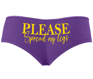 Please Spread My Legs - Purple Boyshort