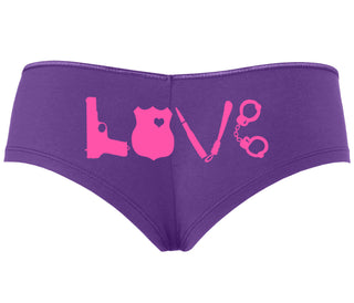 Police Love - Purple Boyshort