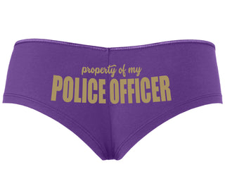 Property Of My Police Officer - Purple Boyshort