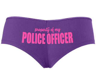 Property Of My Police Officer - Purple Boyshort