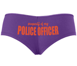 Property Of My Police Officer - Purple Boyshort