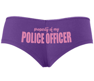 Property Of My Police Officer - Purple Boyshort