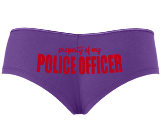 Property Of My Police Officer - Purple Boyshort