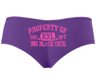 Property Of Big Black Cock - Queen Of Spades - Purple Boyshort