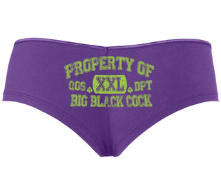 Property Of Big Black Cock - Queen Of Spades - Purple Boyshort