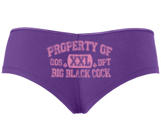 Property Of Big Black Cock - Queen Of Spades - Purple Boyshort