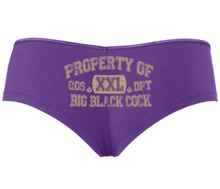 Property Of Big Black Cock - Queen Of Spades - Purple Boyshort