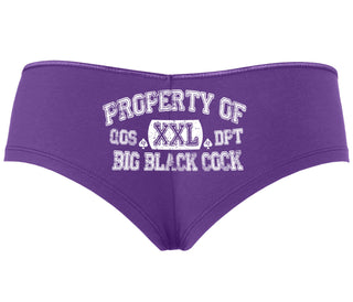 Property Of Big Black Cock - Queen Of Spades - Purple Boyshort