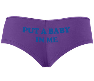 Put A Baby In Me - Purple Boyshort