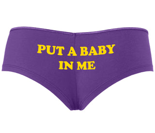 Put A Baby In Me - Purple Boyshort