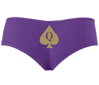Queen Of Spades Logo - Purple Boyshort