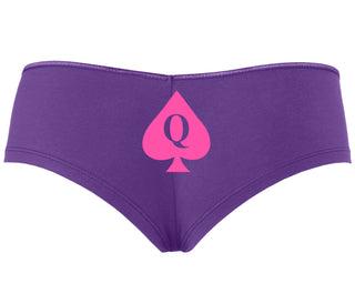 Queen Of Spades Logo - Purple Boyshort