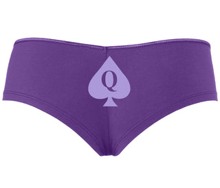 Queen Of Spades Logo - Purple Boyshort