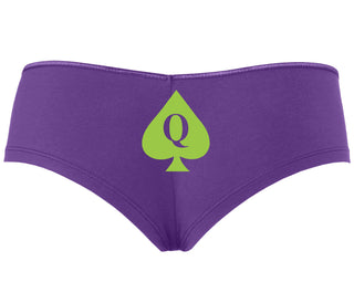 Queen Of Spades Logo - Purple Boyshort