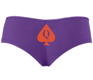 Queen Of Spades Logo - Purple Boyshort