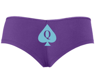 Queen Of Spades Logo - Purple Boyshort