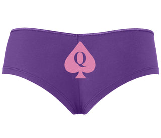 Queen Of Spades Logo - Purple Boyshort