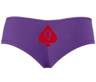 Queen Of Spades Logo - Purple Boyshort