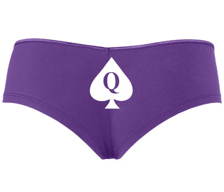 Queen Of Spades Logo - Purple Boyshort