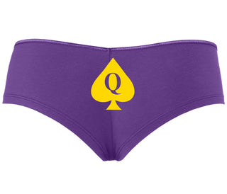 Queen Of Spades Logo - Purple Boyshort