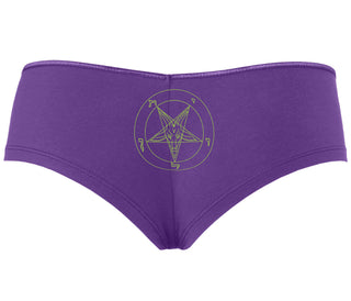 Sigil Of Baphomet - Church of Satan - Purple Boyshort