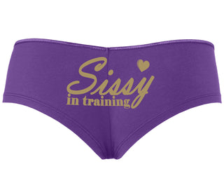 Sissy In Training - Purple Boyshort