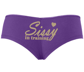 Sissy In Training - Purple Boyshort