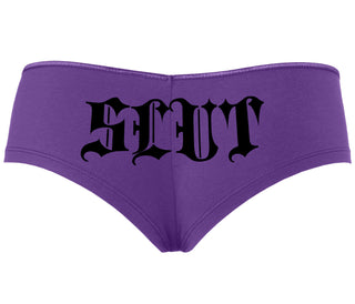 Slut - Goth Look - Purple Boyshort
