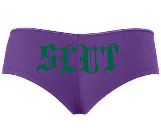 Slut - Goth Look - Purple Boyshort
