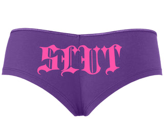 Slut - Goth Look - Purple Boyshort