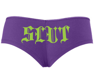 Slut - Goth Look - Purple Boyshort