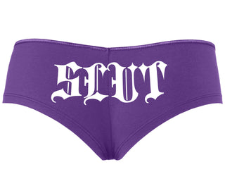 Slut - Goth Look - Purple Boyshort