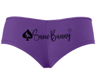 Snow Bunny - Queen of Spades - Purple Boyshort