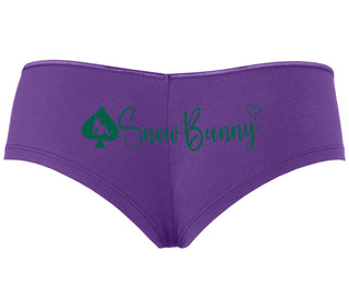 Snow Bunny - Queen of Spades - Purple Boyshort