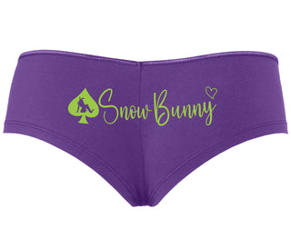 Snow Bunny - Queen of Spades - Purple Boyshort