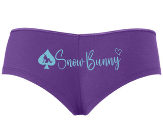 Snow Bunny - Queen of Spades - Purple Boyshort